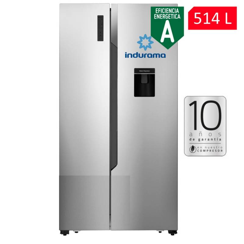 INDURAMA - Refrigeradora Indurama 514 Lt Side by Side RI-789D Silver