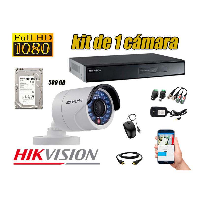 Flexible medallista Circular Kit 1 Cámaras de Seguridad Full HD 1080p Disco 500GB Vigilancia + Kit de  Herramientas Gratis | Sodimac Perú