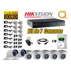 Kit 7 C?maras de Seguridad FullHD 1080p Disco 2TB Vigilancia + Kit Herramientas