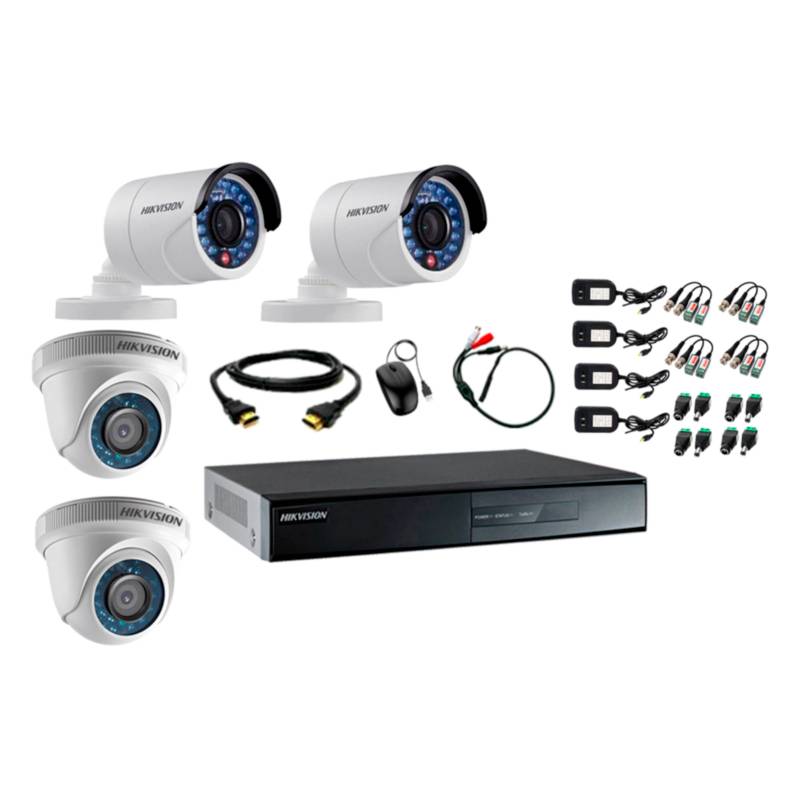 Kit 4 Cámaras de Seguridad HD Vigilancia + Kit de Micrófono | Sodimac