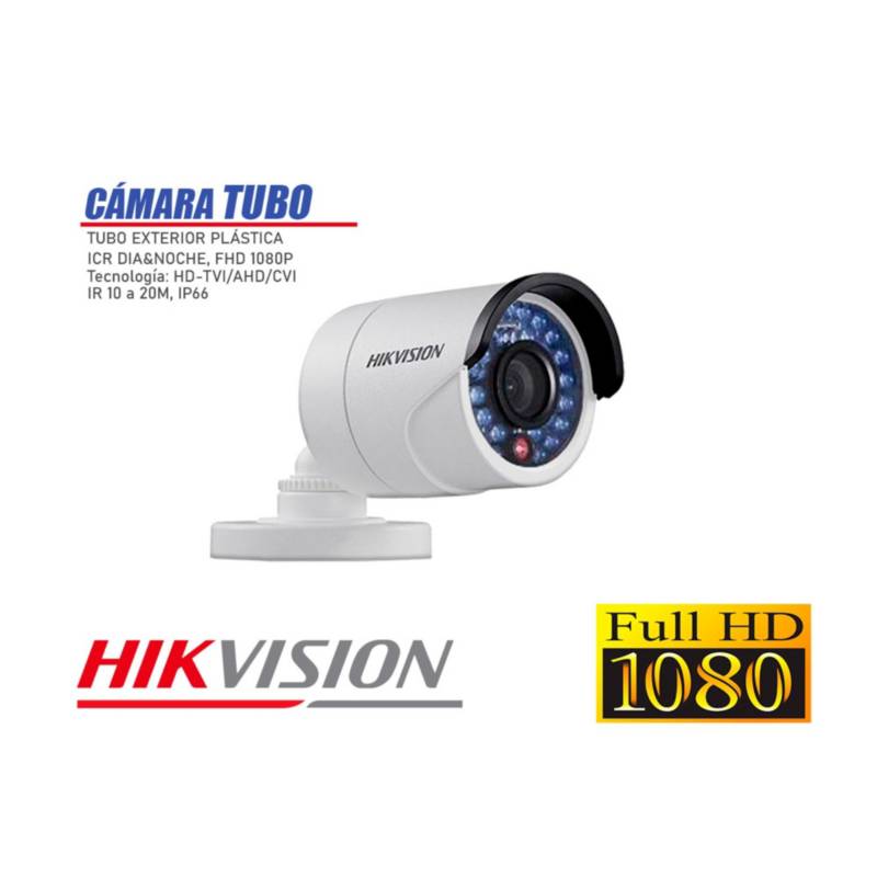 Kit 10 Cámaras De Seguridad Full Hd 1080P Hikvision Con Disco De 2TB, Cable  y accesorios completos