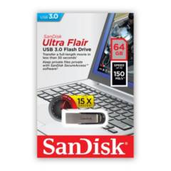 SANDISK - Pendrive USB 3.0 Ultra Flair 64GB
