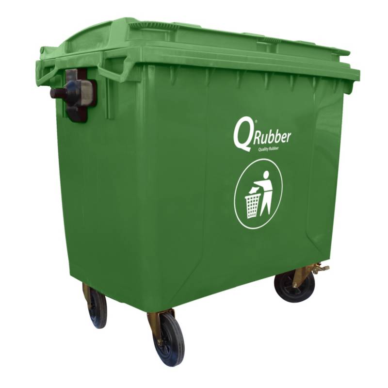 Contenedor de basura 660lts, Verde - Trax Park
