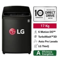 LG - Lavadora LG 16 Kg Motor Directo Hedd WT16BS6H Negro Claro