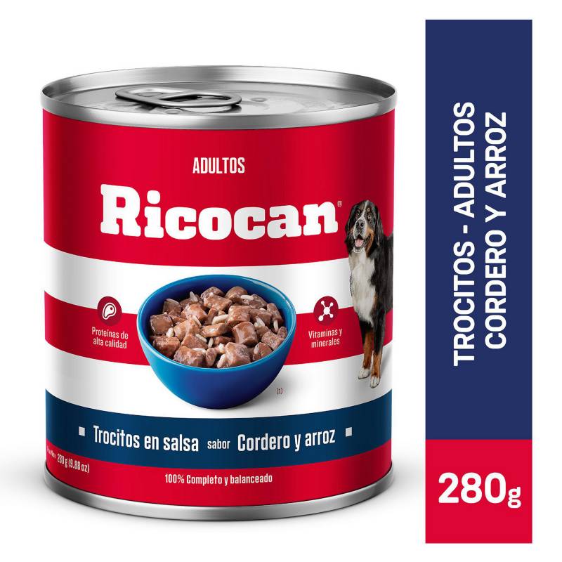 RICOCAN - Ricocan Adultos Alimento Perros Pouch Trocitos 280gr Cordero