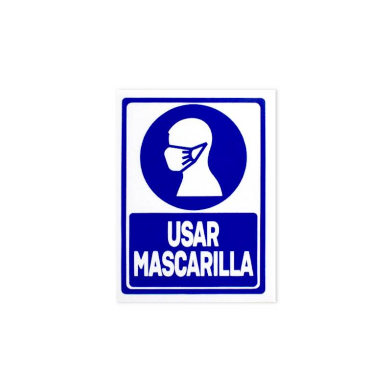 FIXSER - Señal de Usar Mascarilla 15x20 cm.