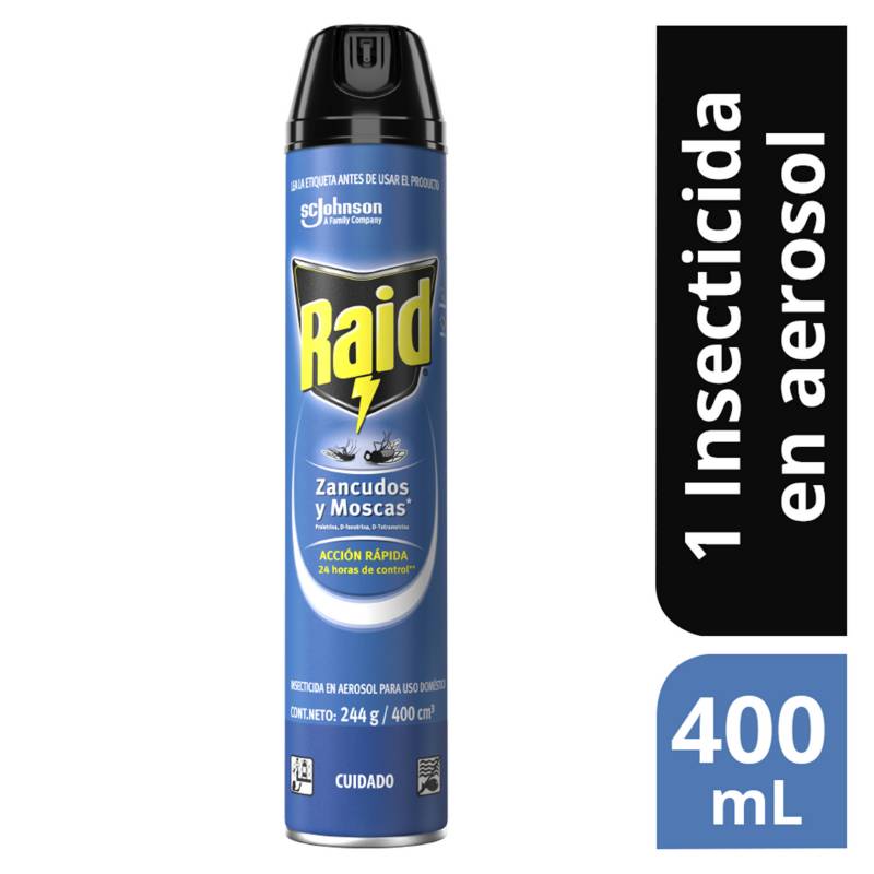 RAID - Insecticida Raid Aerosol 400ml Zancudos/Moscas