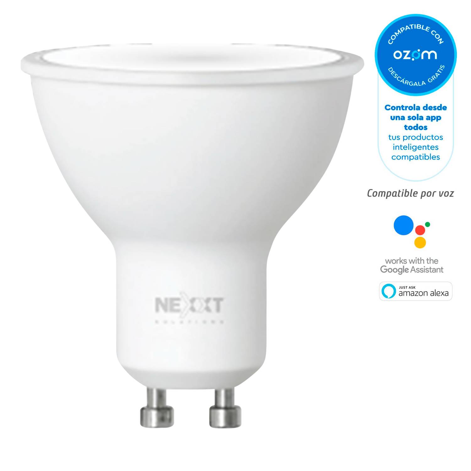 BOMBILLA WIFI INTELIGENTE MULTICOLOR-BLANCO / E27 / 7W / 600 LUMENS  REGULABLE / A+