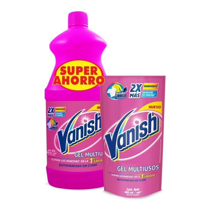 VANISH - Quitamanchas Vanish Gel Rosa 900ml. + 400ml.