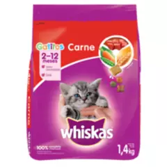 WHISKAS - Whiskas Cachorros Alimento para Gatos 1.4 kg Sabor Carne