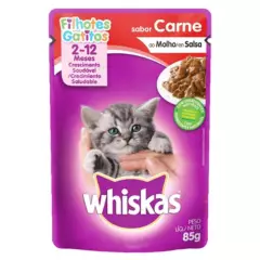 WHISKAS - Whiskas Cachorros Alimento para Gatos 85 gr Sabor Carne