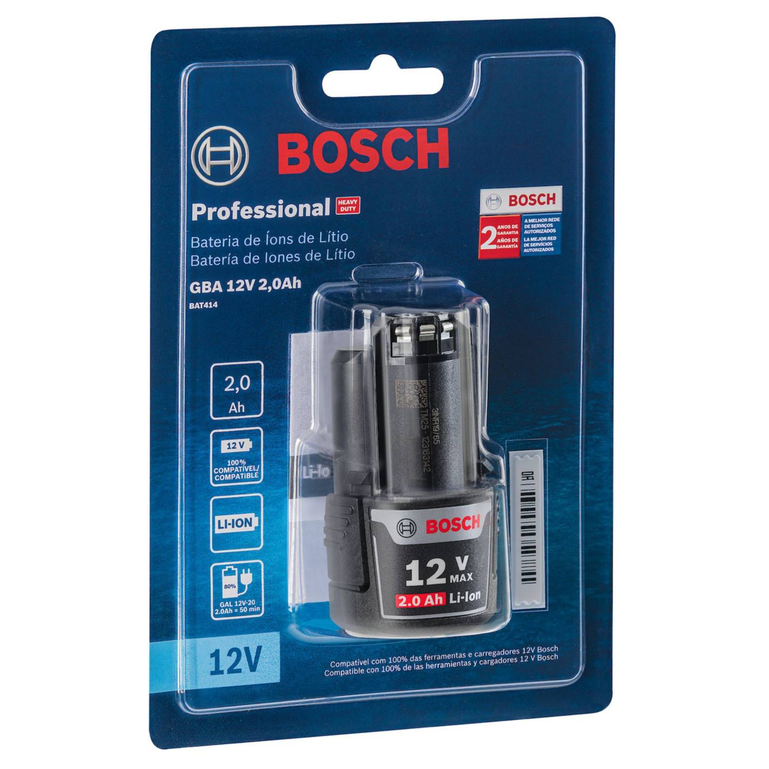 Batería de iones de litio 18V Bosch GBA 18V 2,0 Ah