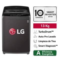 LG - Lavadora LG 13kg Smart Inverter WT13BSB Negro