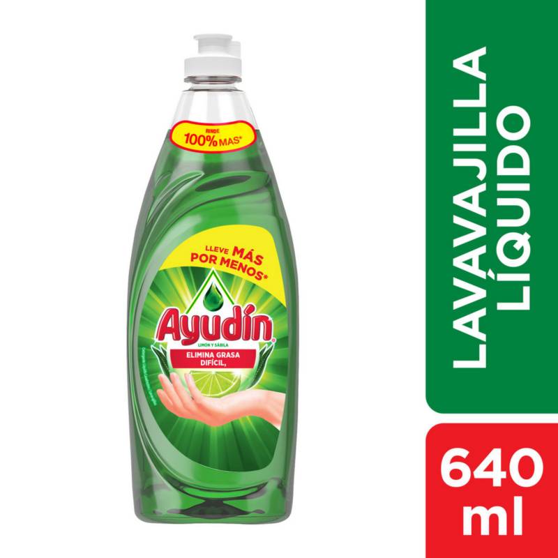 AYUDIN - Lavavajilla Ayudín Limón y Sábila 640 ml.