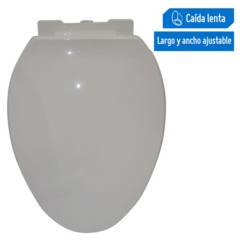SENSI DACQUA - Asiento Tapa Inodoro Elongado Plástico Blanco