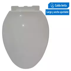 SENSI DACQUA - Asiento Tapa Inodoro Elongado Plástico Blanco
