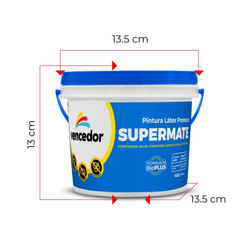 Supermate Antibacterial Base Pastel 1/4 GL | Sodimac Perú