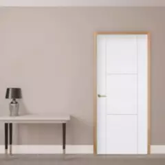 DIMFER - Puerta Interior Combo (Marco+Bisagras+Kit de Instalación) Brissa 60x207cm Blanco