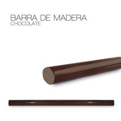 DECORACIONES LEON - Barra de Madera Chocolate 1.50m