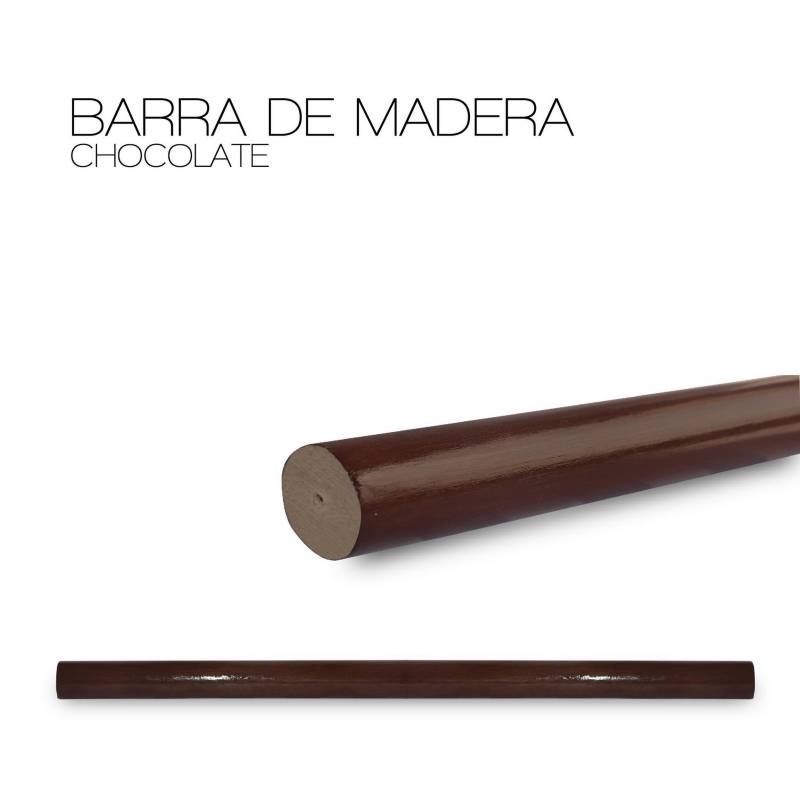 DECORACIONES LEON - Barra de Madera 28mm Chocolate