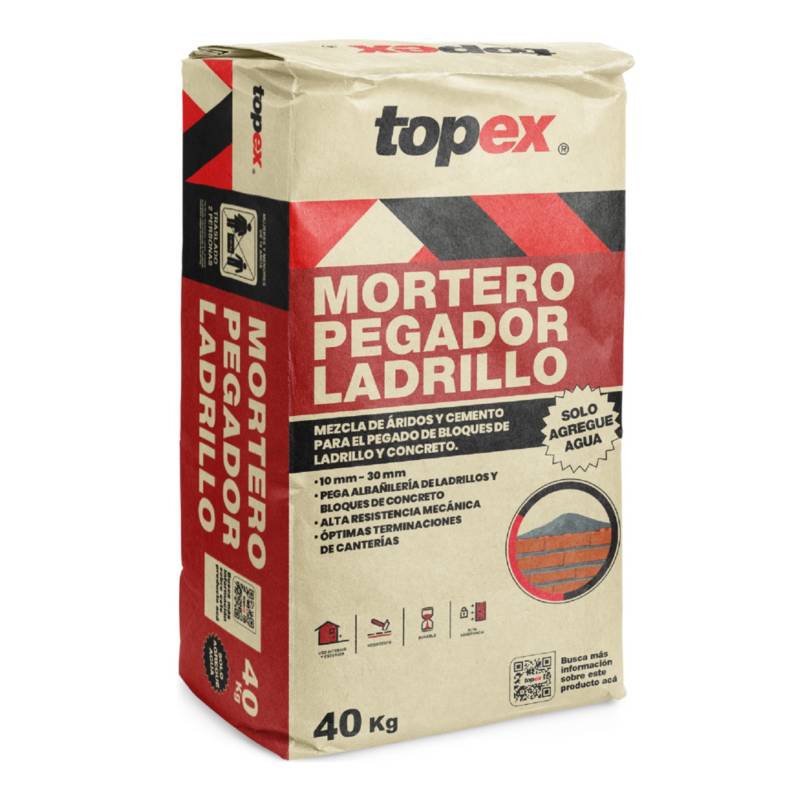 TOPEX - Mortero Pegador Ladrillo 40kg