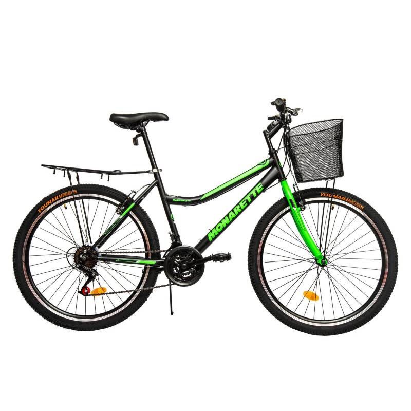 MONARETTE - Bicicleta Monarrette Master City 21V ARO 26" Negro/Verde