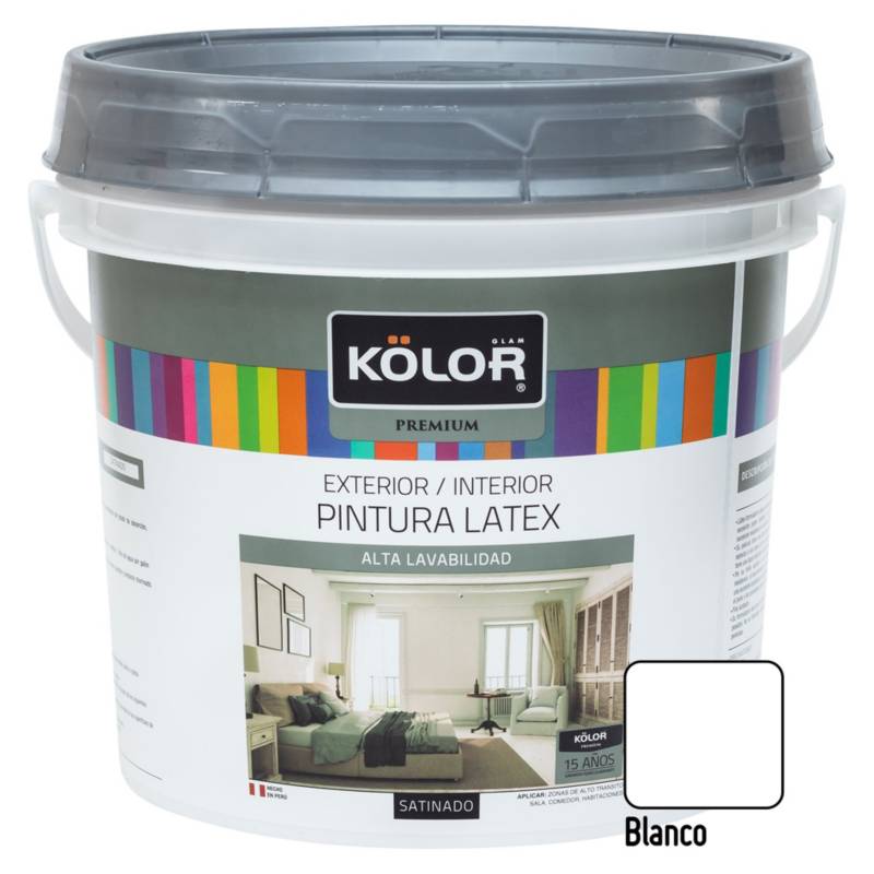 KOLOR - Pintura Kolor Satinado Blanco 4 GL