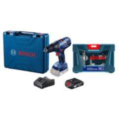 BOSCH - Taladro Percutor Inalámbrico 1/2" 18V + 1 Cargador + 1 Batería + Set de 41 Accesorios + Maletín Bosch