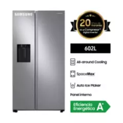 SAMSUNG - Refrigeradora Samsung 602 Lt Side by Side RS60T5200S9 Inox
