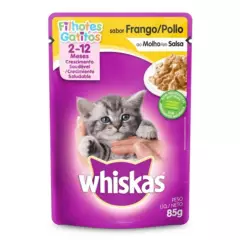WHISKAS - Whiskas Cachorros Alimento para Gatos 85 gr Sabor Pollo