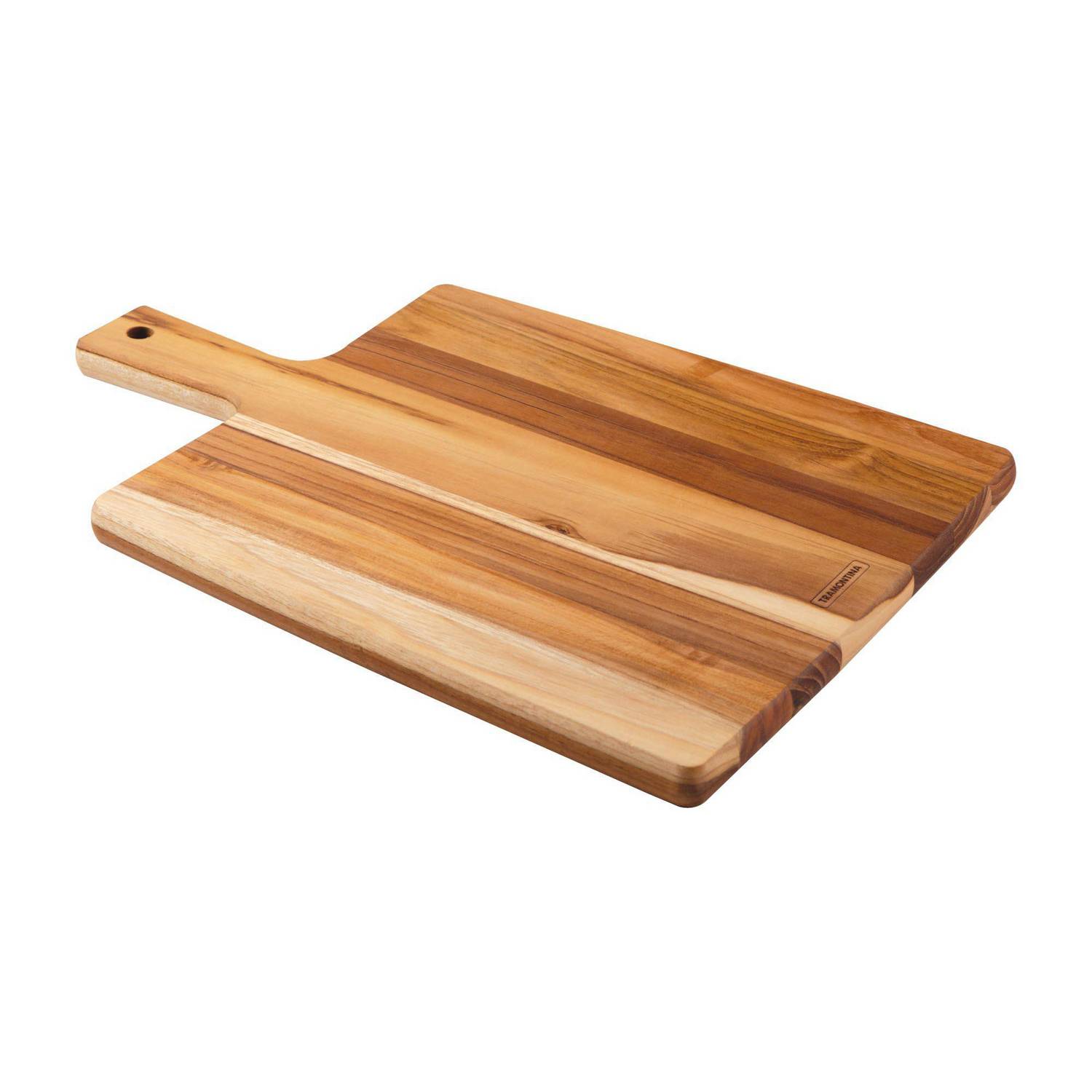 Tabla de Cocina Tramontina en madera Teca con mango 40x27 cm 
