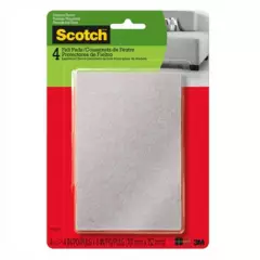 SCOTCH - Pads de Felpa Rectangulares Beige 10.1 x15.2 cm. x 4 unid.