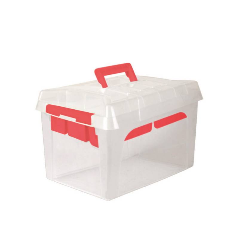 Caja organizadora plastica con rodos 62x43x38cm