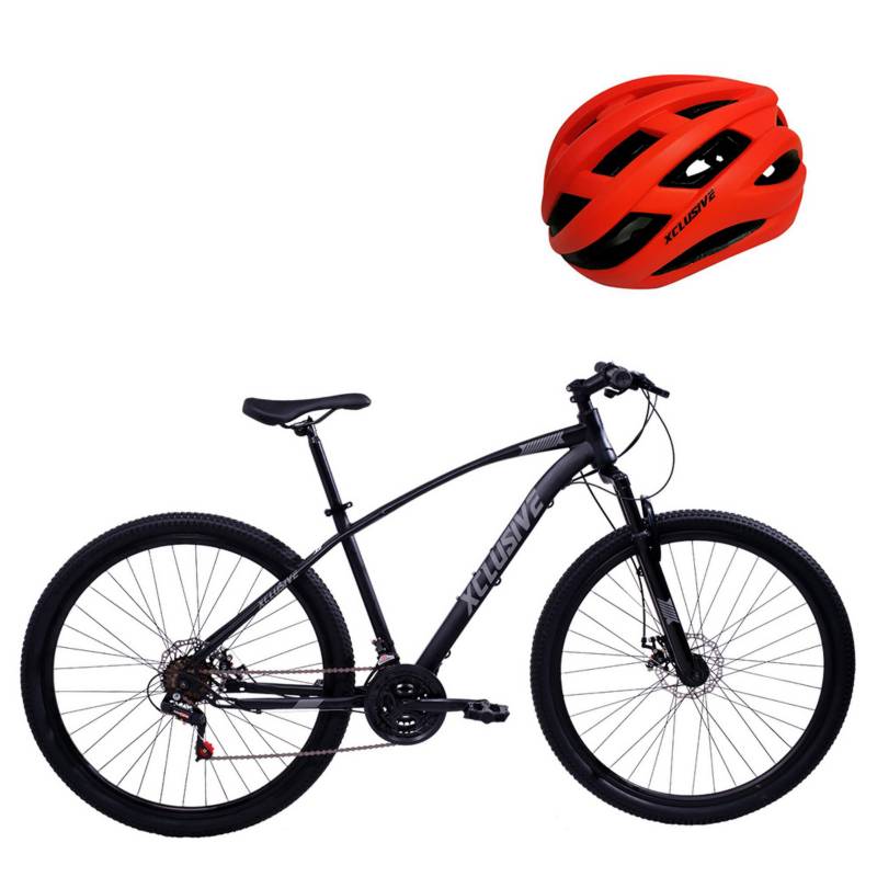 XCLUSIVE - Bicicleta de Acero Xclusive Aro 29 Ng Disco Mecánico + Casco Mtb Rojo L