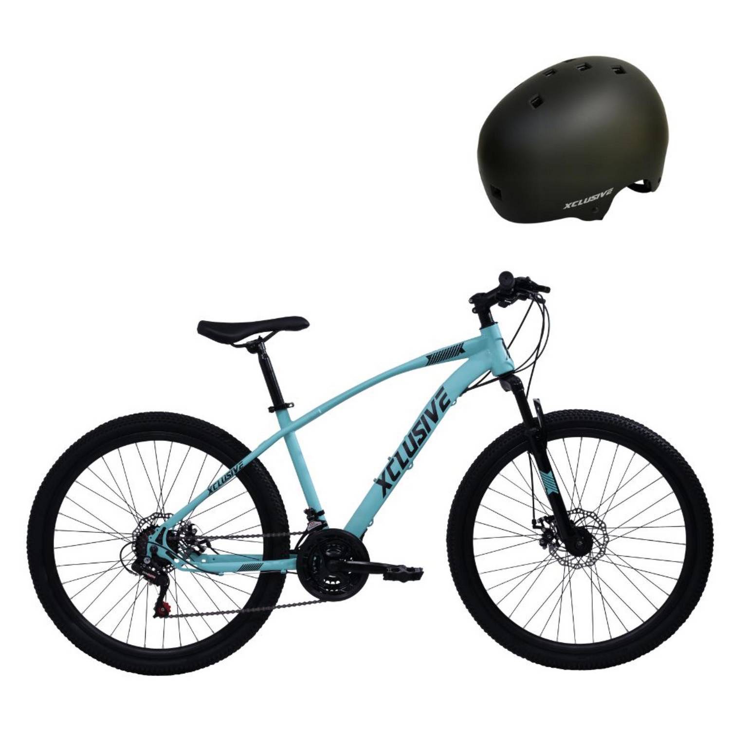 BIKE Casco Bicicleta Turquesa Urbano Ajustable