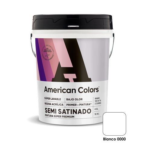 Látex Semi Satinado Blanco 4GL - American Semi