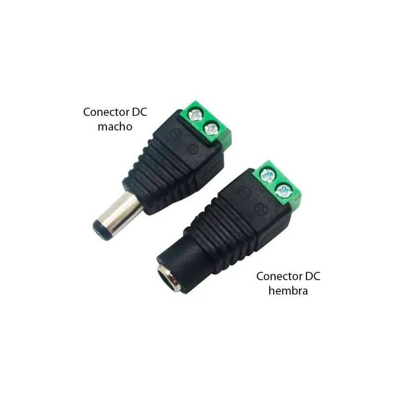 DAHUA - Conector Plug Dc Macho/Hembra