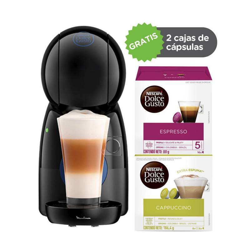 Pack Cafetera Dolce Gusto Nestle PiccoloXS + 32 cápsulas Pack