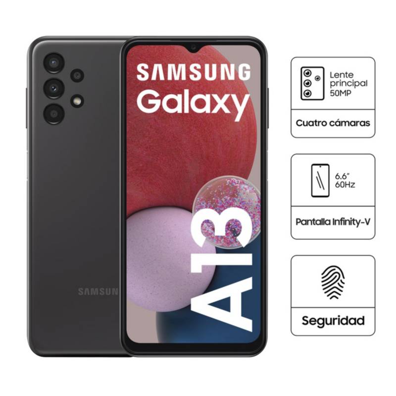 SAMSUNG - Celular Samsung Galaxy A13 6.6" 64GB 4GB Negro