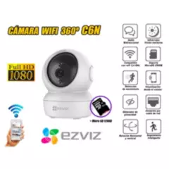 EZVIZ - Ezviz Cámara Wifi Inalámbrica Full Hd Gira 360 C6N micro SD 128GB