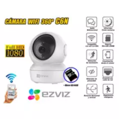 EZVIZ - Ezviz Cámara Wifi Inalámbrica Full Hd Gira 360 C6N micro SD 64GB