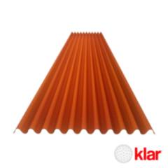 KLAR - Techo Termoacústico 1.1x3.05mx1.5mm Klar Onda Rojo