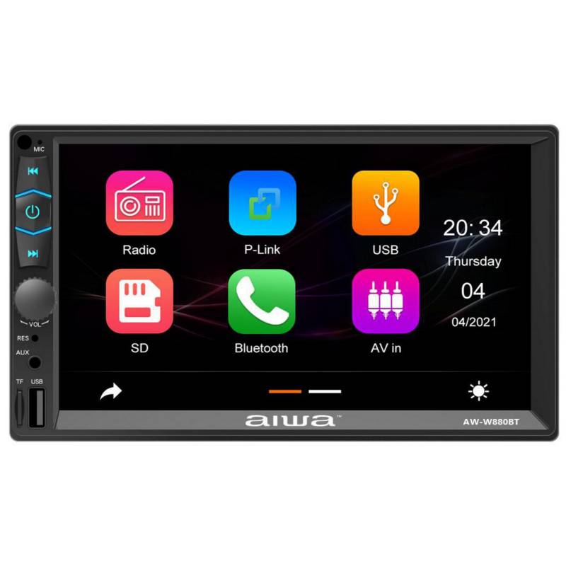 AIWA - Autoradio Aiwa con Pantalla 7 pulgadas Mirrorlink Android AW-W880BT
