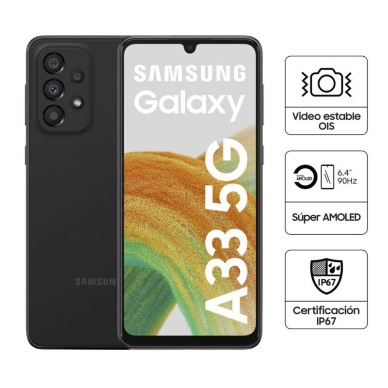SAMSUNG - Celular Samsung Galaxy A33 5G 128GB 6GB Negro