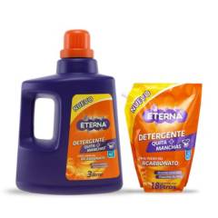 ETERNA - Detergente Líquido Bicarbonato Eterna 3L + 1.8L