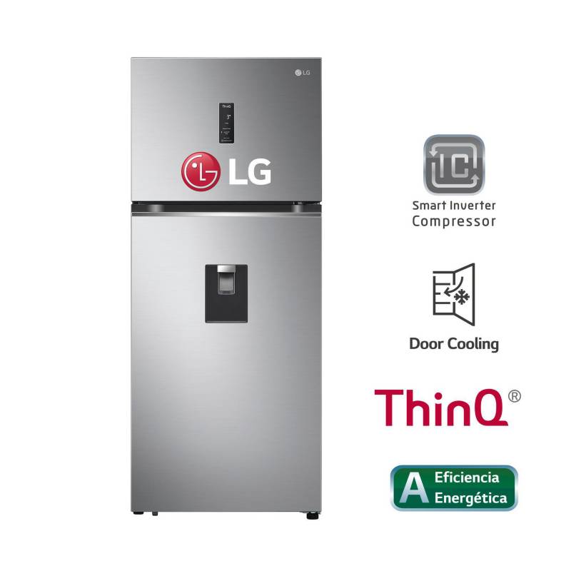LG - Refrigeradora LG 374 Lt Top Freezer GT37SGP Plata