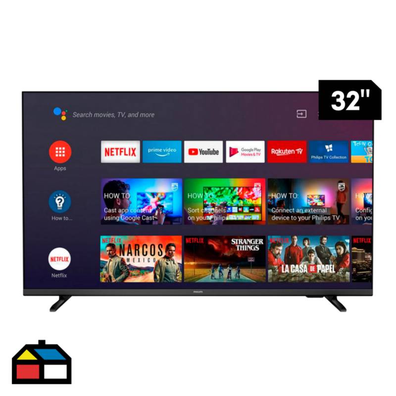 PHILIPS - Televisor Philips Smart HD Android 32" 32PHD6917