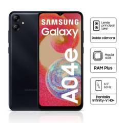 SAMSUNG - Celular Samsung Galaxy A04E 6.5" 64GB 3GB Negro