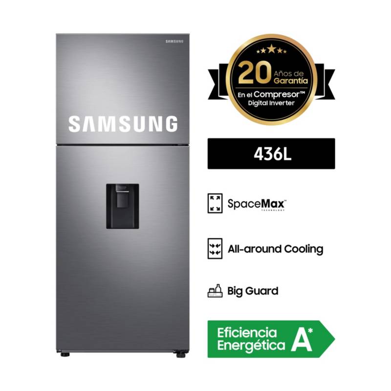 SAMSUNG - Refrigeradora Samsung 436 Lt Top Freezer RT44A6320S9 Inox
