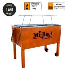 MR BEEF - Caja China Mediana Premium Mixta 70x50x55 cm + Parrilla plegable
